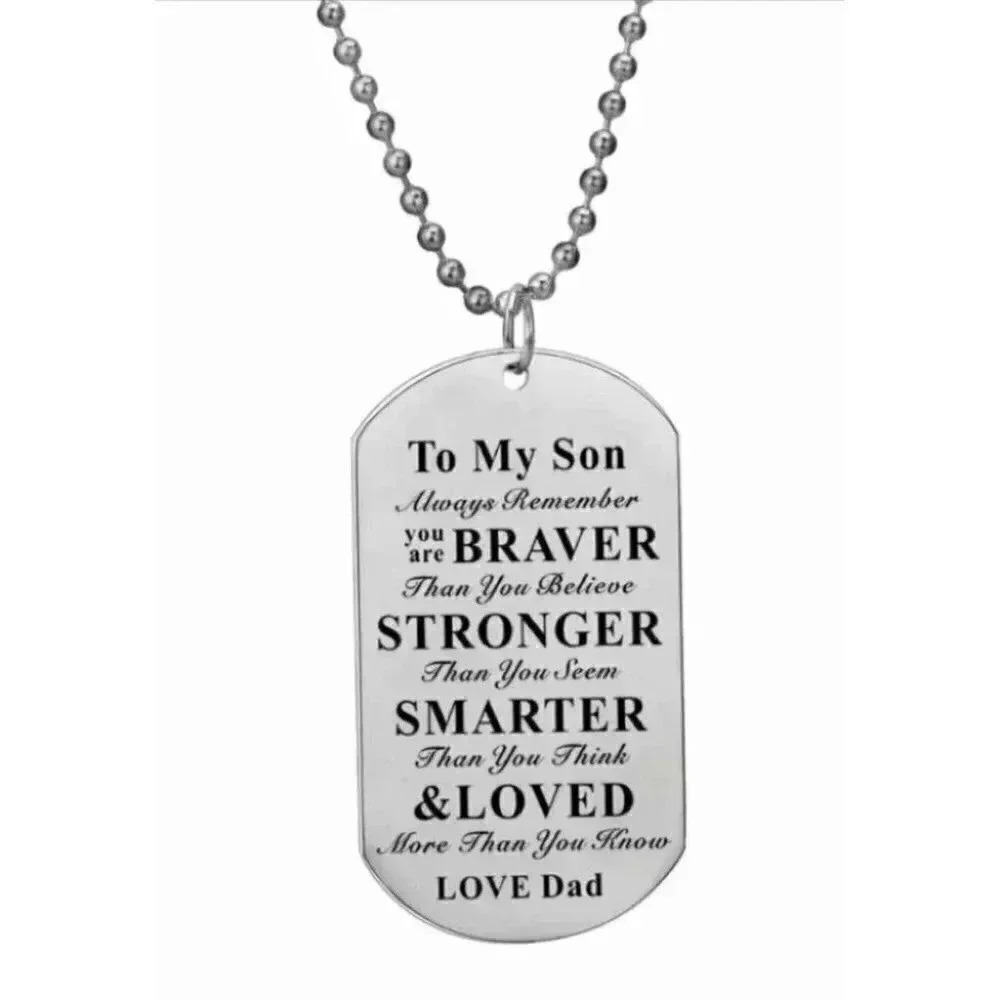 To my Son Love DAD NECKLACE